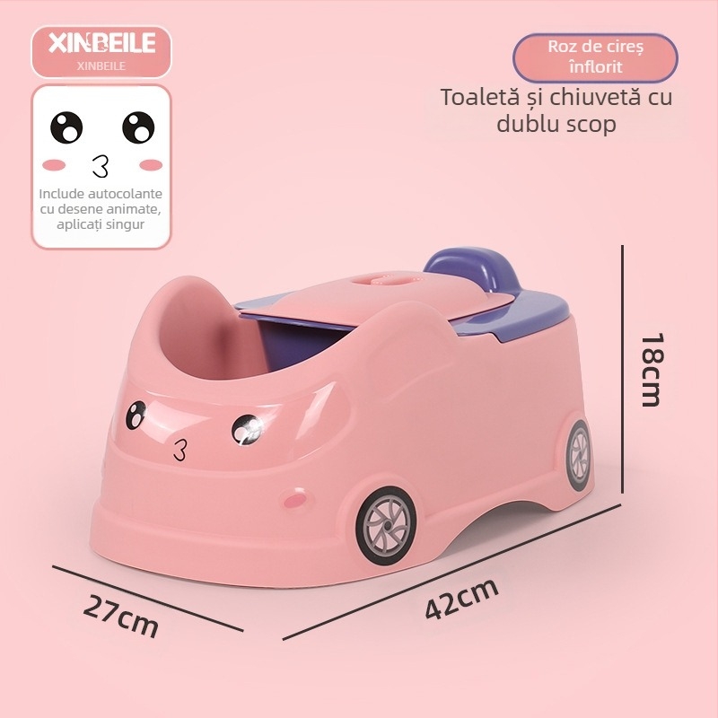 Xinbeile Kidsren's Toaletă rezistentă la stropire Toaletă pentru bebeluși Toaletă pentru femei Toaletă pentru băieți Pisoar auto Toaletă mare Artefact