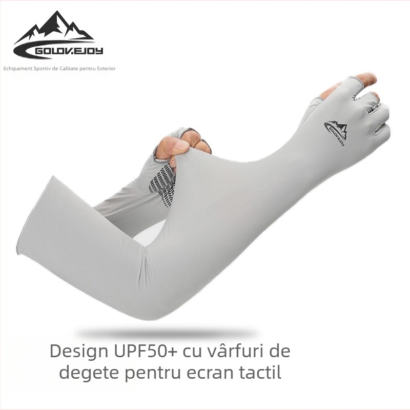 Mănuși de vară cu protecție solară din mătase de gheață pentru bărbați și femei, pentru șofat, călărie, rezistente la UV, cu uscare rapidă, care nu scurg degetele, anti-alunecare XG32