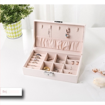 Cutie de bijuterii pătrată de lux ușoară, culoare înaltă, valoare mare, capacitate multifuncțională, inel, cercei, colier, cutie de depozitare, la modă, comerț exterior european și american