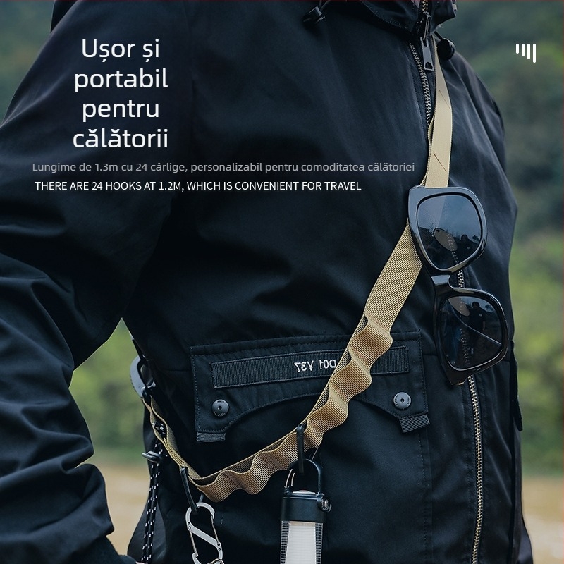 În aer liber Camping agățat frânghie multifuncțională arbitrară curea reglabilă lungă Crossbody rucsac agățat curea baldachin curea