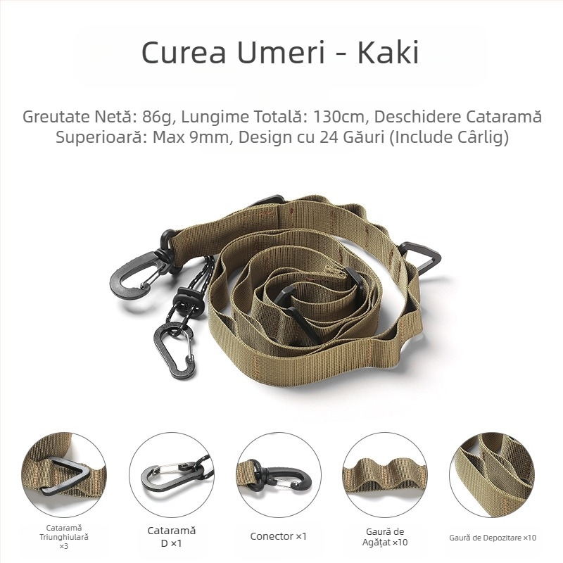 În aer liber Camping agățat frânghie multifuncțională arbitrară curea reglabilă lungă Crossbody rucsac agățat curea baldachin curea