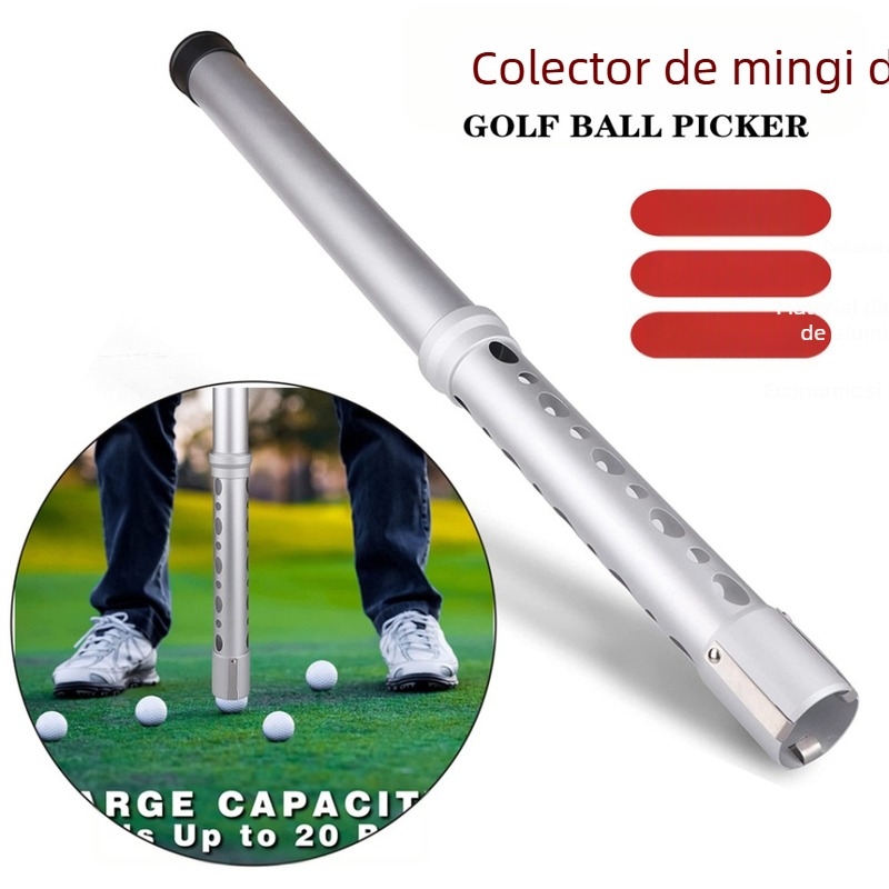 Tub de preluare a mingii de golf din aluminiu, ușor de demontat, secțiune superioară și inferioară a tubului de preluare a mingii, dispozitiv de preluare a mingii de golf, vânzare fierbinte Amazon