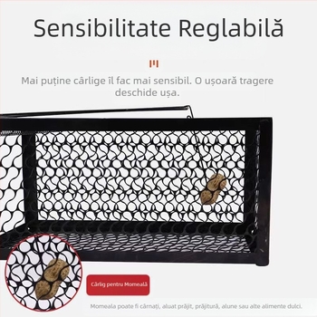 Capcană de șobolani de interior de la producător, cușcă sensibilă pentru șoareci din metal, fier, pentru uz casnic, extrem de eficientă în exterminarea șobolanilor