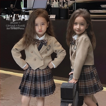 Fete toamna haine stil american preppy Jk fustă costum Outwear jumătate fustă 2025 primăvara nou costum casual pentru copii tendință