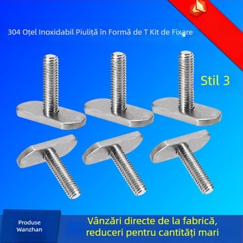 Furnizare din fabrică 304 piuliță de șină din oțel inoxidabil accesorii caiac geantă de bagaje cârlig cu șurub inel glisant pentru șină
