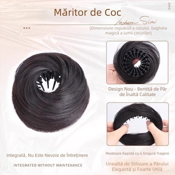 Perucă cu cap sferic Bird's Nest pentru femei, nouă, cu cravată înaltă și joasă, retractabilă aleatorie, cu bandă de păr pufoasă, producător en-gros