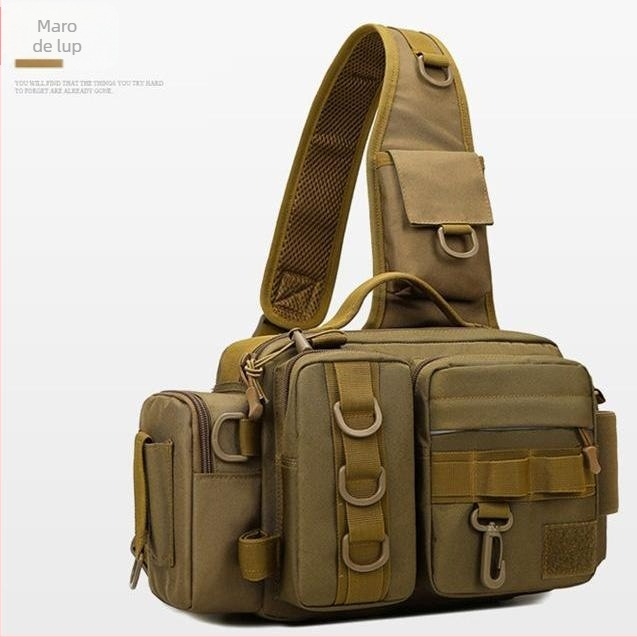 Geantă de pescuit multifuncțională de mare capacitate pentru bărbați, geantă de piept, geantă crossbody, geantă de pescuit, rucsac în aer liber pentru bărbați