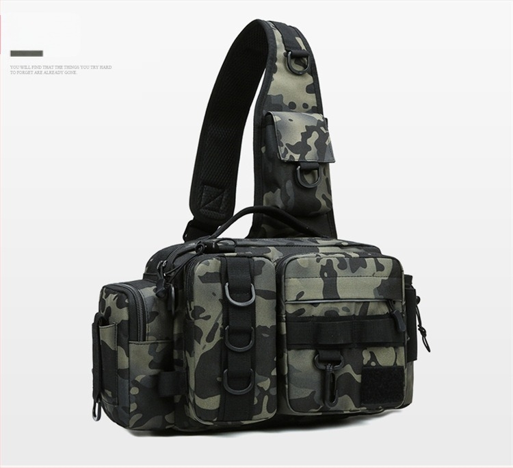 Geantă de pescuit multifuncțională de mare capacitate pentru bărbați, geantă de piept, geantă crossbody, geantă de pescuit, rucsac în aer liber pentru bărbați