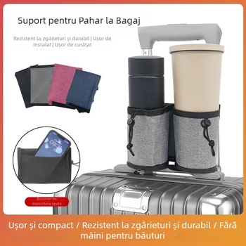 Suport pentru valiza de depozitare, din pânză Oxford, capac pentru ceașcă termos, capac protector pentru ceașcă de bagaje, geantă de depozitare pentru ceai cu lapte și băuturi, capac pentru ceașcă