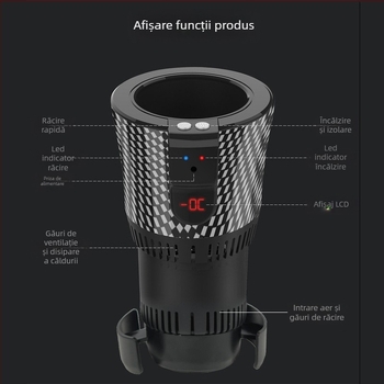 Frigider auto portabil transfrontalier, cană de refrigerare rapidă, cană mică de refrigerare cu semiconductori, cană caldă și rece pentru uz casnic