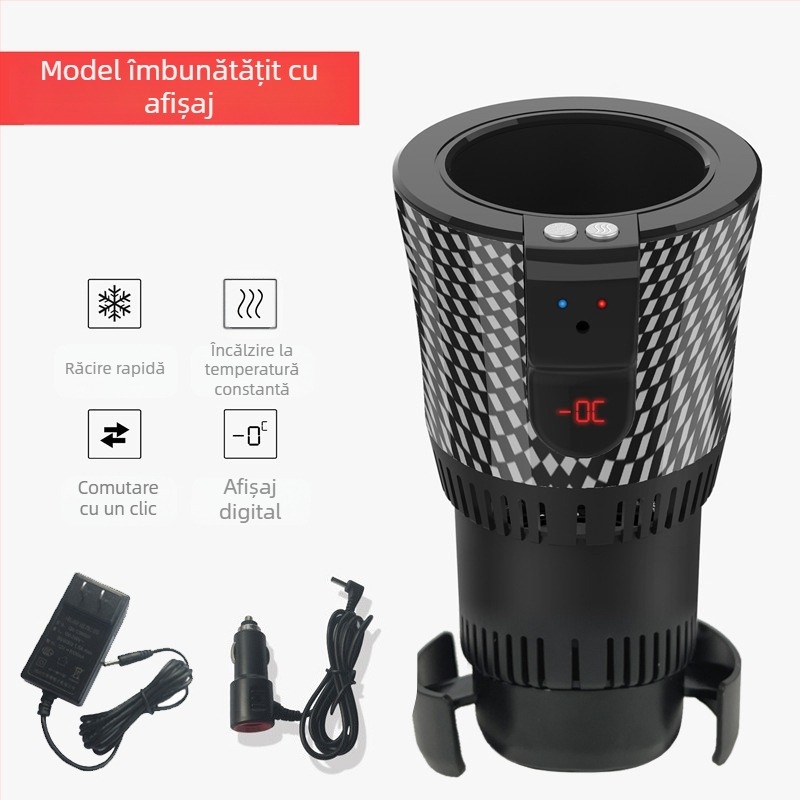 Frigider auto portabil transfrontalier, cană de refrigerare rapidă, cană mică de refrigerare cu semiconductori, cană caldă și rece pentru uz casnic