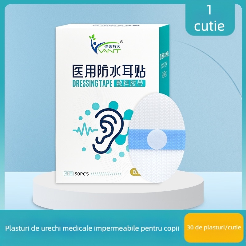 Patch-uri medicale impermeabile pentru urechi, pentru copii, înot, nou-născuți, baie, adulți, orificiu pentru ureche mijlocie, anti-apă, protecție pentru urechi, căști de protecție