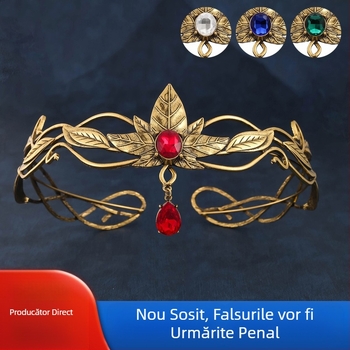 Nou transfrontalier rus zeiță frunte ornament cosplay pălării aliaj retro frunze bandă de susținere