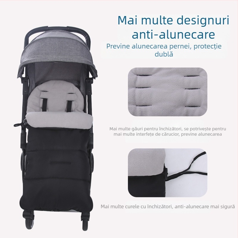 Pernă pentru cărucior pentru copii, peisaj înalt, umbrelă auto, multifuncțională, parbriz, pernă pentru dormit, husă pentru picioare, patru anotimpuri, universală, toamnă și iarnă