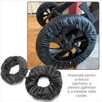 Husă de protecție pentru cărucior pentru bebeluși, impermeabilă și anti-murdar, pentru roți față și spate, pentru interior