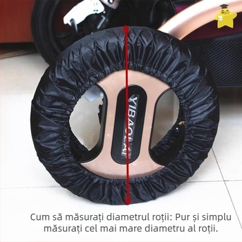Husă de protecție pentru cărucior pentru bebeluși, impermeabilă și anti-murdar, pentru roți față și spate, pentru interior