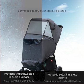 Husă de ploaie pentru cărucior pentru bebeluși, husă universală rezistentă la vânt, umbrelă pentru bebeluși, cărucior auto, pelerină de ploaie de protecție, husă impermeabilă de iarnă rezistentă la vânt