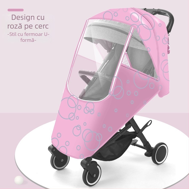 Husă de ploaie pentru cărucior pentru bebeluși, husă universală rezistentă la vânt, umbrelă pentru bebeluși, cărucior auto, pelerină de ploaie de protecție, husă impermeabilă de iarnă rezistentă la vânt