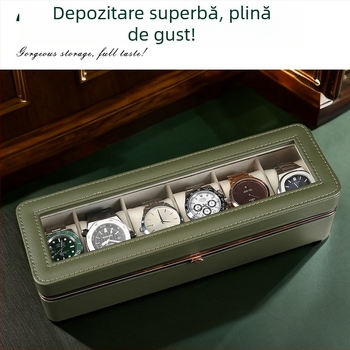 Cutie de ceasuri New Hardware Edge cu șase cifre, cutie de depozitare pentru ceasuri de înaltă calitate, cutie de colecție pentru ceasuri de casă, cutie de afișare pentru ceasuri