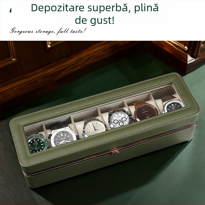 Cutie de ceasuri New Hardware Edge cu șase cifre, cutie de depozitare pentru ceasuri de înaltă calitate, cutie de colecție pentru ceasuri de casă, cutie de afișare pentru ceasuri