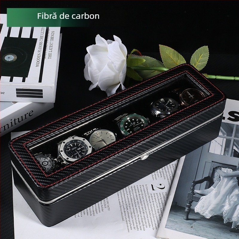 Cutie de ceasuri New Hardware Edge cu șase cifre, cutie de depozitare pentru ceasuri de înaltă calitate, cutie de colecție pentru ceasuri de casă, cutie de afișare pentru ceasuri