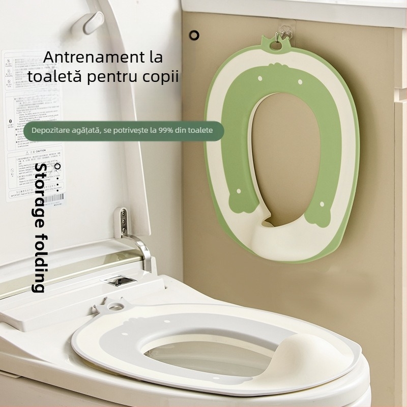 Scaun de toaletă pentru copii, inel de toaletă pentru copii mici, scaun de toaletă pentru băieți și fete, poate fi agățat, pernă de toaletă, scaun de toaletă