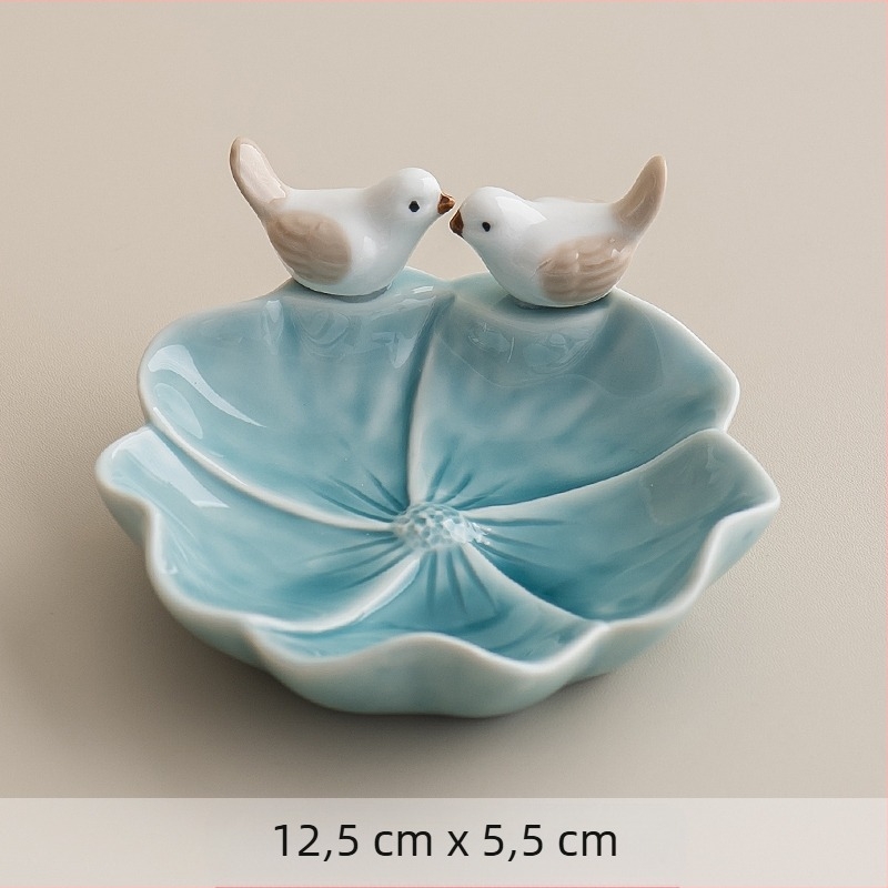 Farfurie ceramică cu dimensiuni, farfurie pentru fructe răcoritoare, farfurie pentru depozitare în living, farfurie cu pendul, farfurie creativă cu pasăre drăguță pentru patiserie