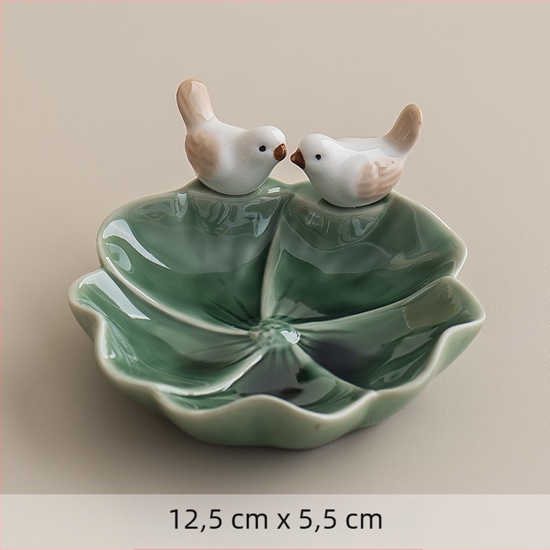 Farfurie ceramică cu dimensiuni, farfurie pentru fructe răcoritoare, farfurie pentru depozitare în living, farfurie cu pendul, farfurie creativă cu pasăre drăguță pentru patiserie