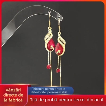 Cercei Băț de probare Suport de afișare Cercei Recuzită de cameră live Stand acrilic Cercei Suport live Instrument de probă transparent