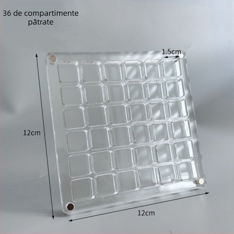 Cutie de depozitare magnetică pentru colecția de scoici mici, acrilice și transparente, creative pentru vacanță, cu piatra de mare