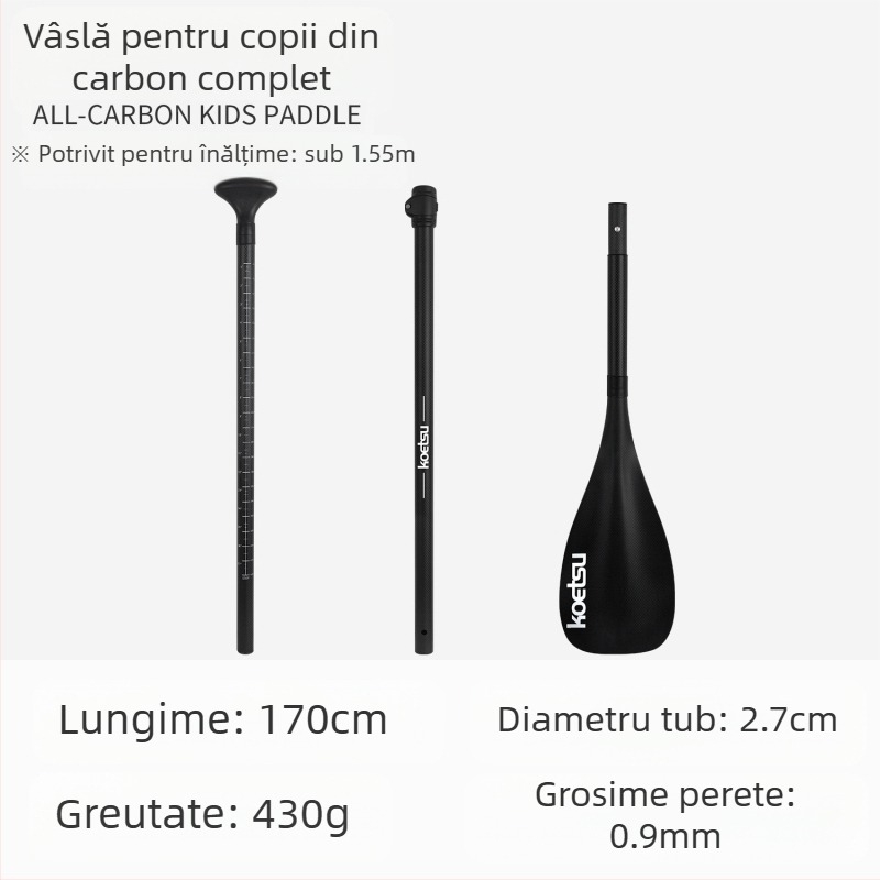 KOETSU Kote Su, placă de surf gonflabilă din carbon pentru copii, cu paletă din aliaj de aluminiu, accesorii pentru SUP, surfing