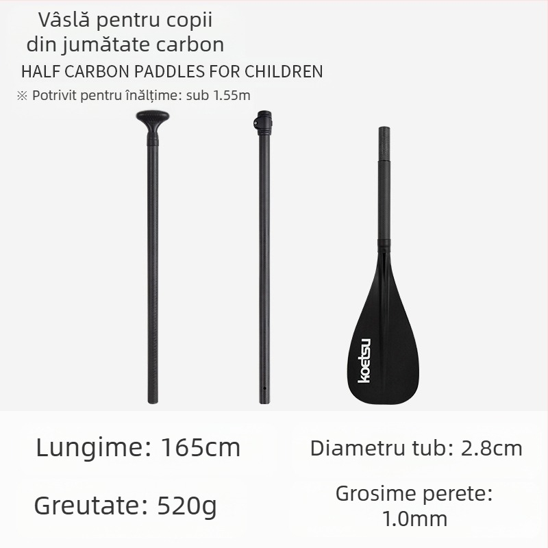 KOETSU Kote Su, placă de surf gonflabilă din carbon pentru copii, cu paletă din aliaj de aluminiu, accesorii pentru SUP, surfing