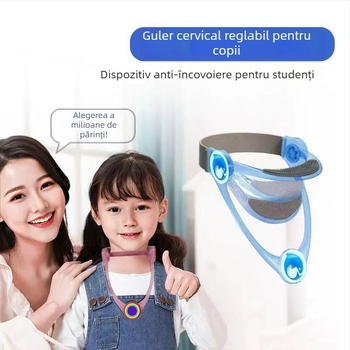 Perie de gât de patru generații anti-arc reglabilă pentru adulți și copii, protecție pentru teme pentru studenți, arc pentru a ține gâtul, ridicător de gât