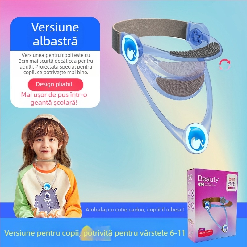 Perie de gât de patru generații anti-arc reglabilă pentru adulți și copii, protecție pentru teme pentru studenți, arc pentru a ține gâtul, ridicător de gât