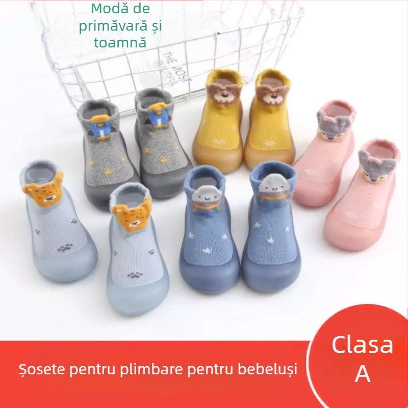 Șosete respirabile pentru bebeluși de primăvară și toamnă, pantofi cu podea moale, pantofi pentru bebeluși, pantofi brodați drăguți pentru bebeluși, en-gros
