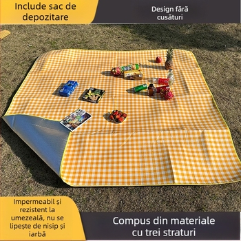 Covoraș de picnic îngroșat, portabil în aer liber, covoraș de picnic din folie colorată, faimos pe internet, covoraș rezistent la umiditate, covoraș de cort de unică folosință, consumabile