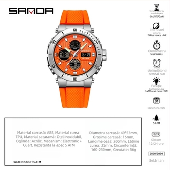 Sanda transfrontalieră populară ceas european și american la modă casual electronic ceas bărbătesc student sport impermeabil înot ceas