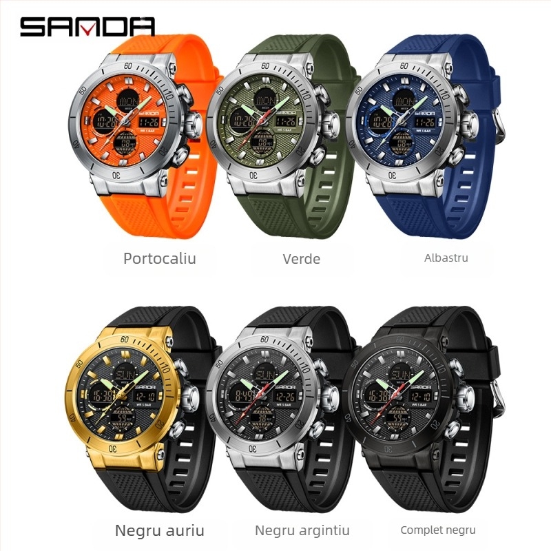 Sanda transfrontalieră populară ceas european și american la modă casual electronic ceas bărbătesc student sport impermeabil înot ceas