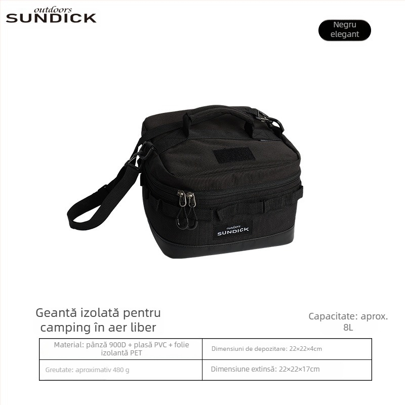 Clienții montani, geantă de picnic în aer liber, geantă izolatoare pentru frigider, cutie izolatoare portabilă din pânză Oxford, rezistentă la uzură