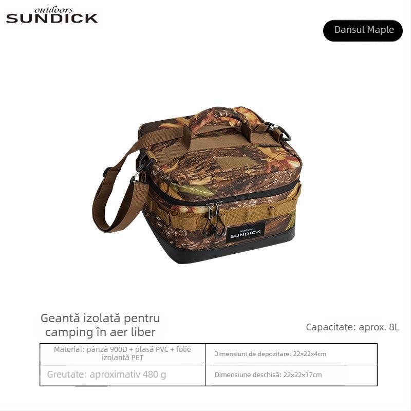 Clienții montani, geantă de picnic în aer liber, geantă izolatoare pentru frigider, cutie izolatoare portabilă din pânză Oxford, rezistentă la uzură