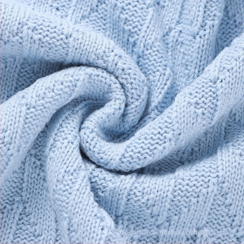 Pătură simplă pentru copii, tricotată, de culoare solidă, pentru copii, de vânzare cu amănuntul, la începutul toamnei, pentru copii, cu aer condiționat