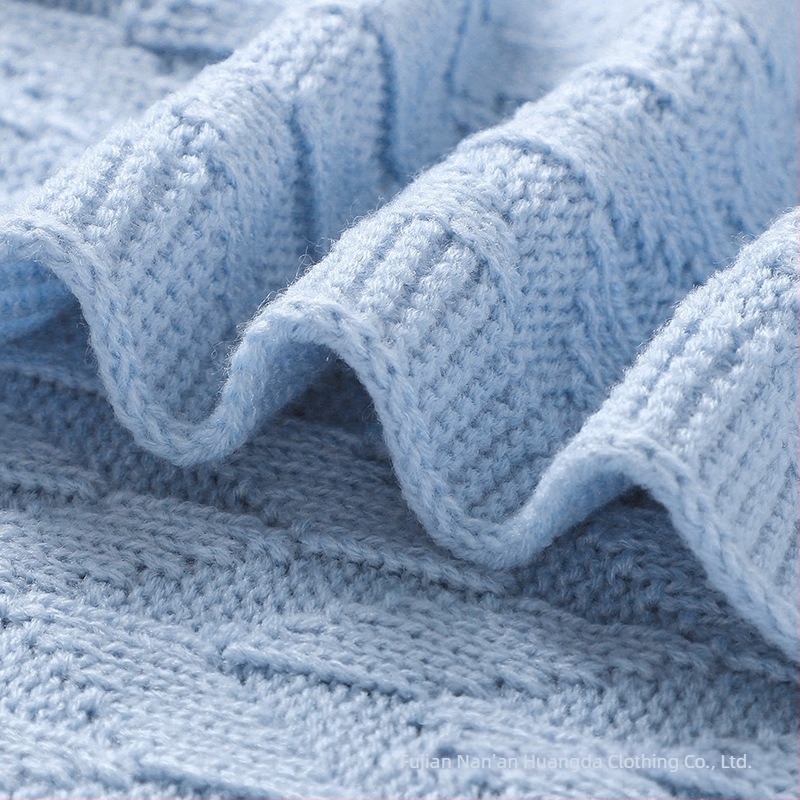 Pătură simplă pentru copii, tricotată, de culoare solidă, pentru copii, de vânzare cu amănuntul, la începutul toamnei, pentru copii, cu aer condiționat