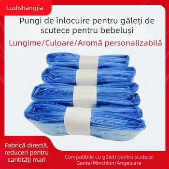 Amazon Găleată de scutece Sac de gunoi Găleată de scutece îngroșată Sac de gunoi Pliat Antibacterian și Miros Găleată de scutece Compatibil Sac