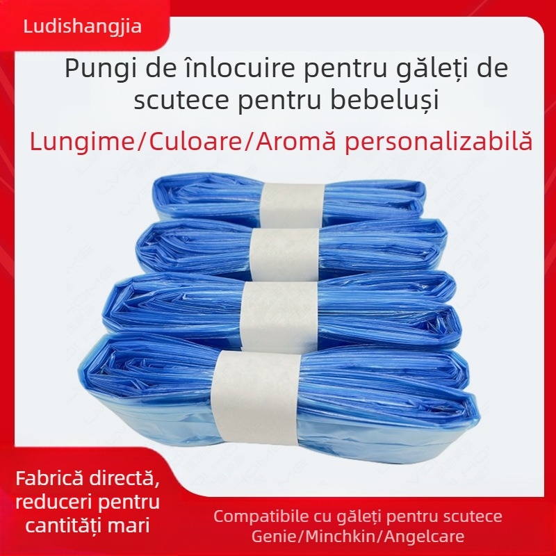 Amazon Găleată de scutece Sac de gunoi Găleată de scutece îngroșată Sac de gunoi Pliat Antibacterian și Miros Găleată de scutece Compatibil Sac