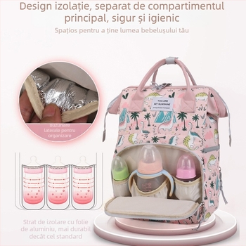 Rucsac imprimat transfrontalier en-gros, geantă pentru mămici, capacitate mare, rucsac pentru femei noi, geantă pentru mame și bebeluși, geantă pentru lapte
