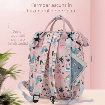 Rucsac imprimat transfrontalier en-gros, geantă pentru mămici, capacitate mare, rucsac pentru femei noi, geantă pentru mame și bebeluși, geantă pentru lapte