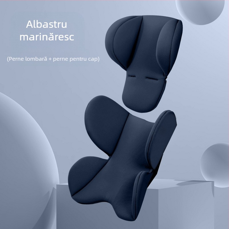 Pernă de siguranță pentru copii, coș de înfășat, cărucior, suport universal pentru talie, suport pentru cap, pernă fixă, pentru patru anotimpuri
