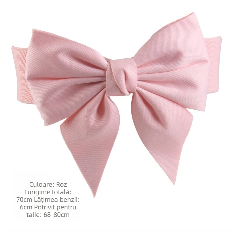 Curea decorativă cu fundă pentru femei, talie din plastic, rochie la modă, talie elastică transfrontalieră, AliExpress Amazon