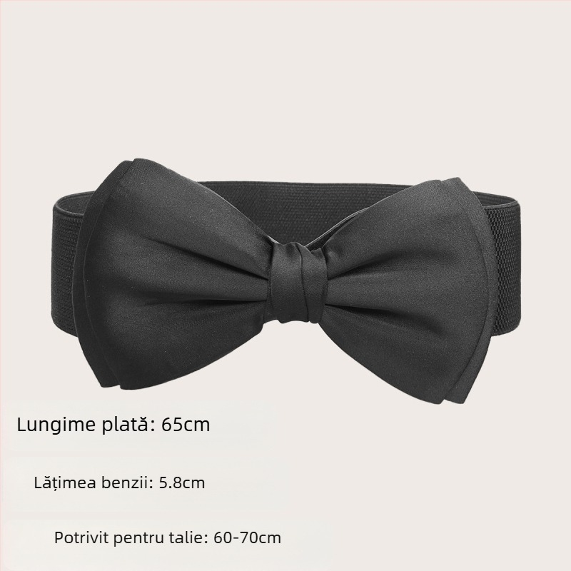 Curea decorativă cu fundă pentru femei, talie din plastic, rochie la modă, talie elastică transfrontalieră, AliExpress Amazon