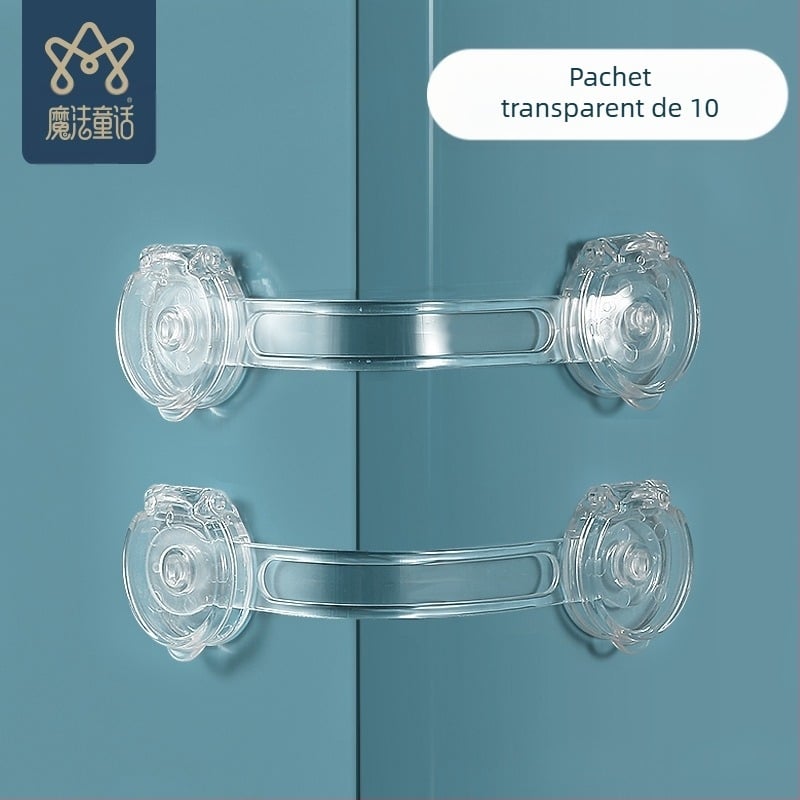 Încuietoare de siguranță pentru copii, pereche multifuncțională, deblocare pentru sertarul copiilor, blocare anti-prindere, încuietoare manuală pentru sertarul copiilor, încuietoare pentru ușile dulapului pentru copii, Amazon transfrontalieră